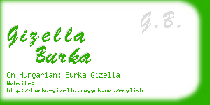 gizella burka business card